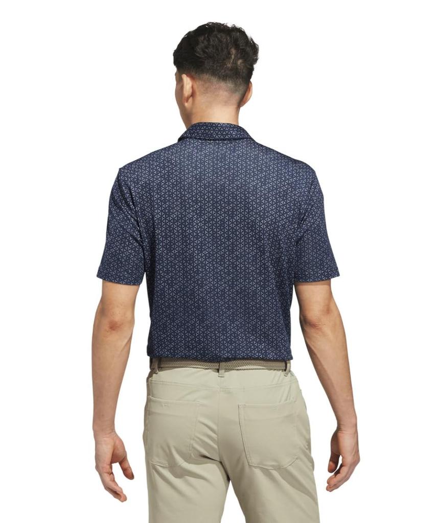 Golf CLIMACOOL Trigon Pattern Mesh Shirt for [Adidas Golf] Short-Sleeve Men, Black/Carbon