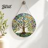 Acrylic Window Sun Catcher Tree of Life Round Hanging Sign Stained Glass Suncatcher Decoration Decoration Wall Ornament for Indoor Outdoor