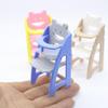 Premium Plastic Dollhouses Baby Dining Chair 1/12 Scale Miniature Furniture Safe Kids Learning Toy