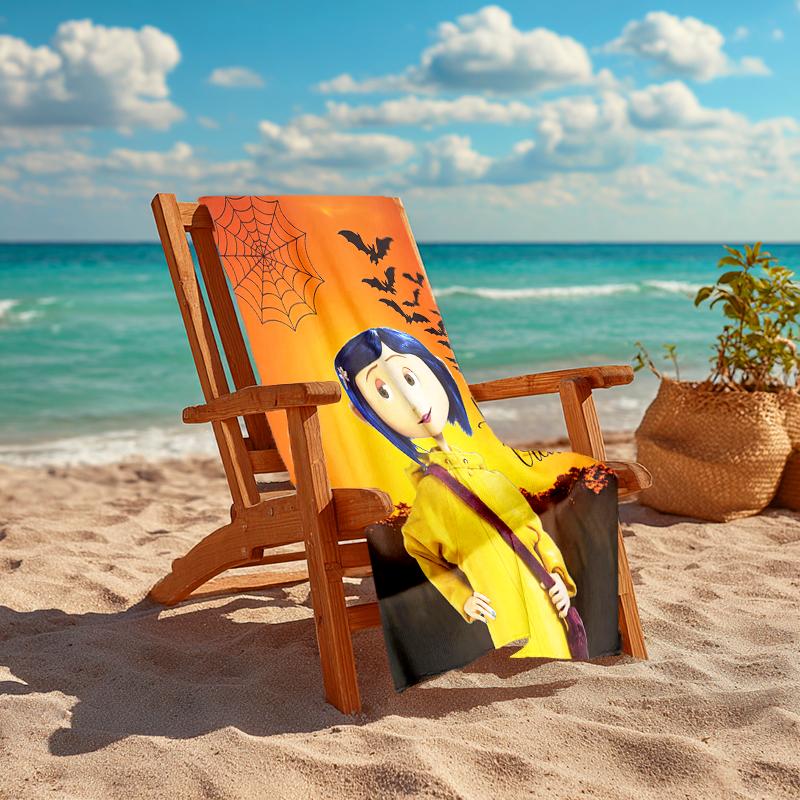 Coraline Beach Towel Outdoor Camping Beach Towel for Vacation Swim Outdoor Pool Absorbent Bath Towel
