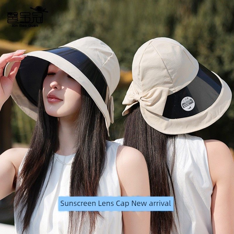 Sun-Proof Bucket Hat Summer Sun Hat Women's Fashion All-Match Lens Big Brim Sun Hat Outdoor Cycling New Arrival