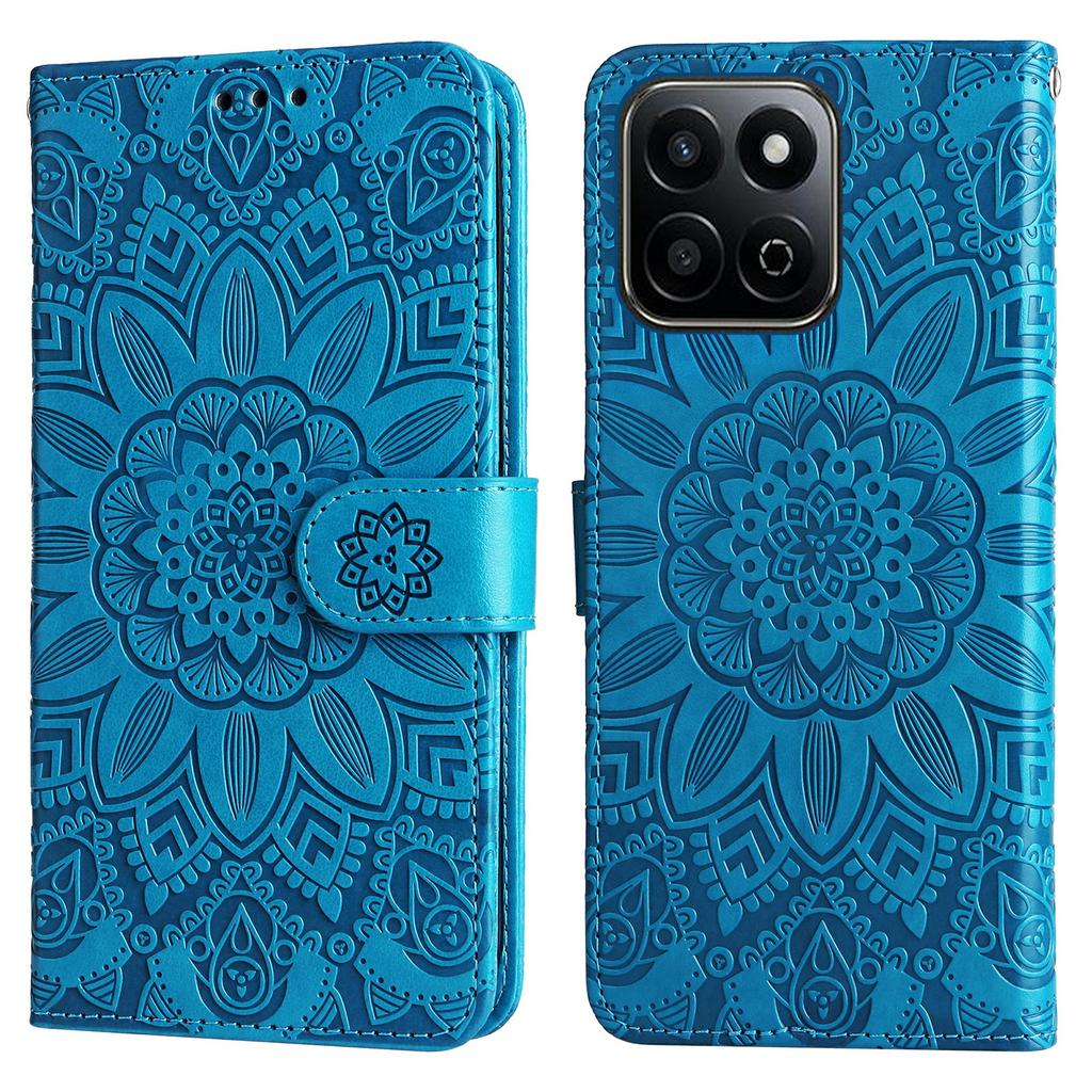 For Honor Play 60 Plus 5G Case Sunflower Imprint Leather Wallet Phone Cover