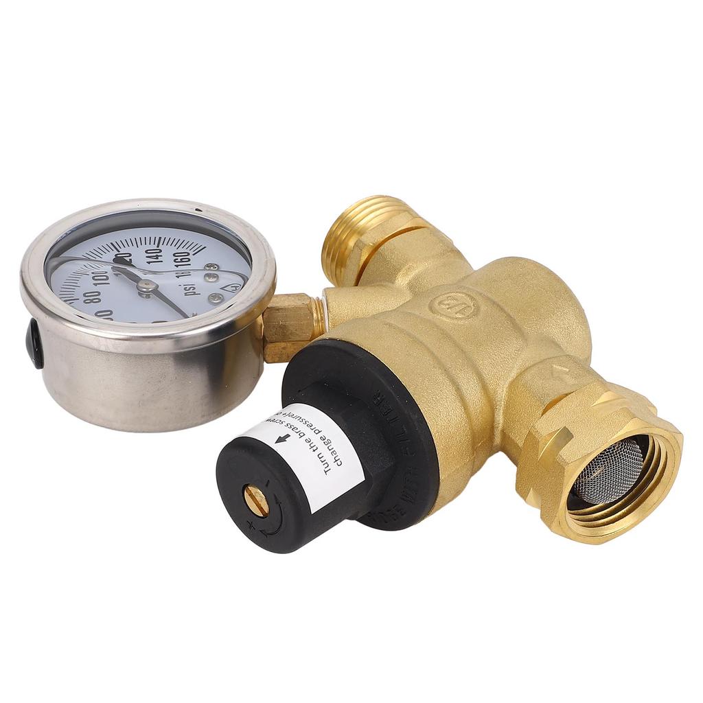 Wasserdruckreglerventil 3/4 Zoll Gewinde Messing und Eisen Einstellbarer Wohnmobil-Wasserdruck