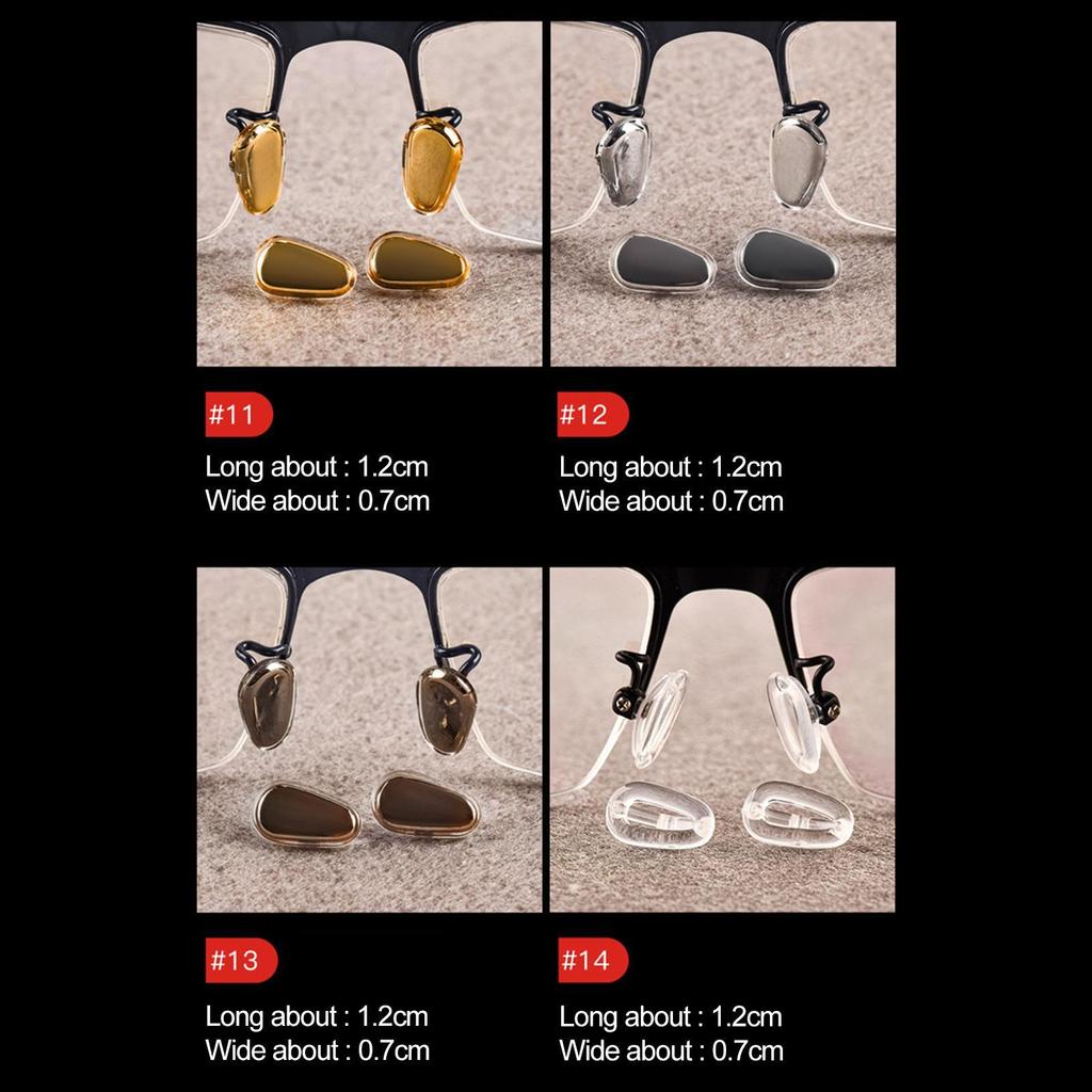 Pads Nose Tweezers Glasses with Screws Soft 25Pairs for