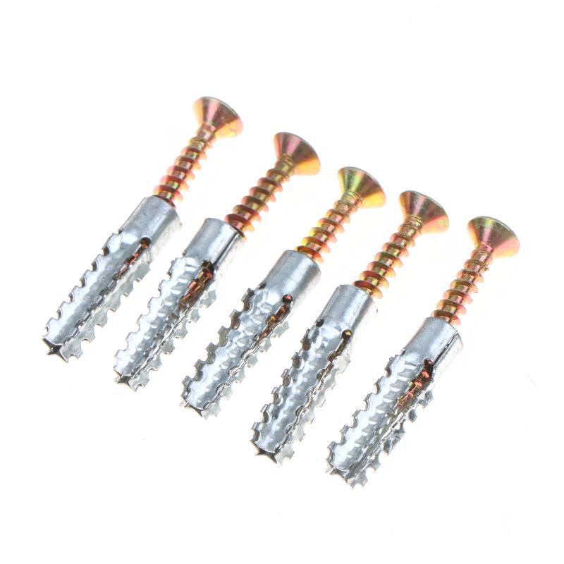 100Set 6/8Mm Wall Anchors And Screws Set Metal Expansion Plug And Self Tapping Screws Kit For Concrete Drywall Mounting