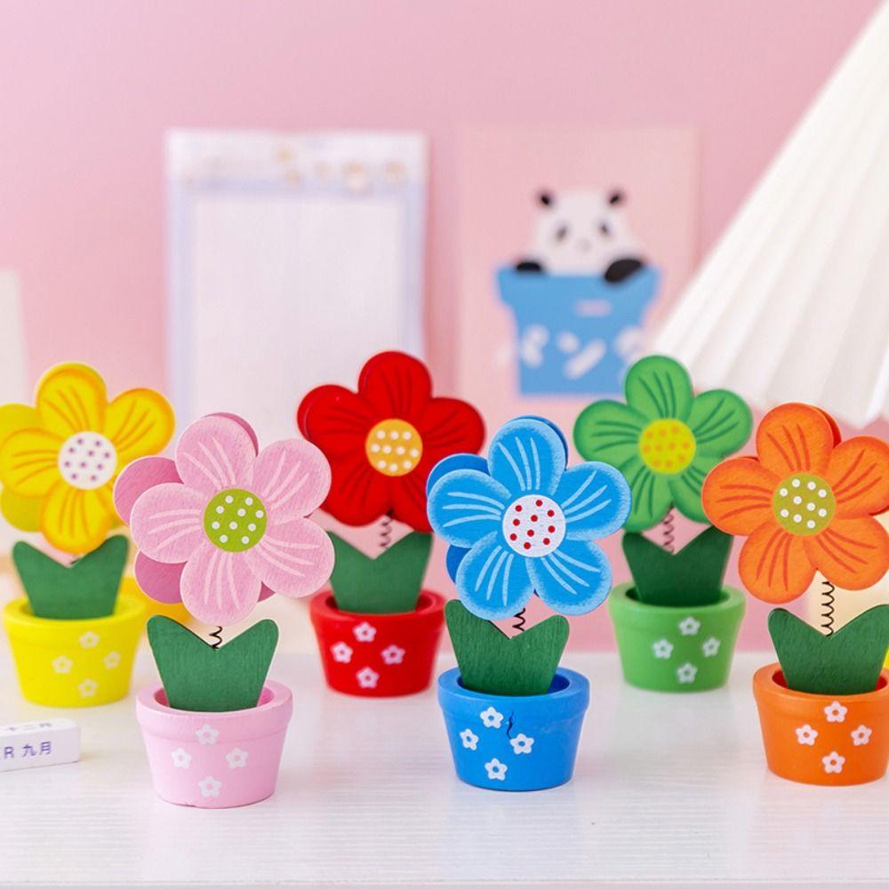 Supplies Messege Stander Photo Card Holder Flower Note Holder Potted Photo Folder Desk Memo Holder