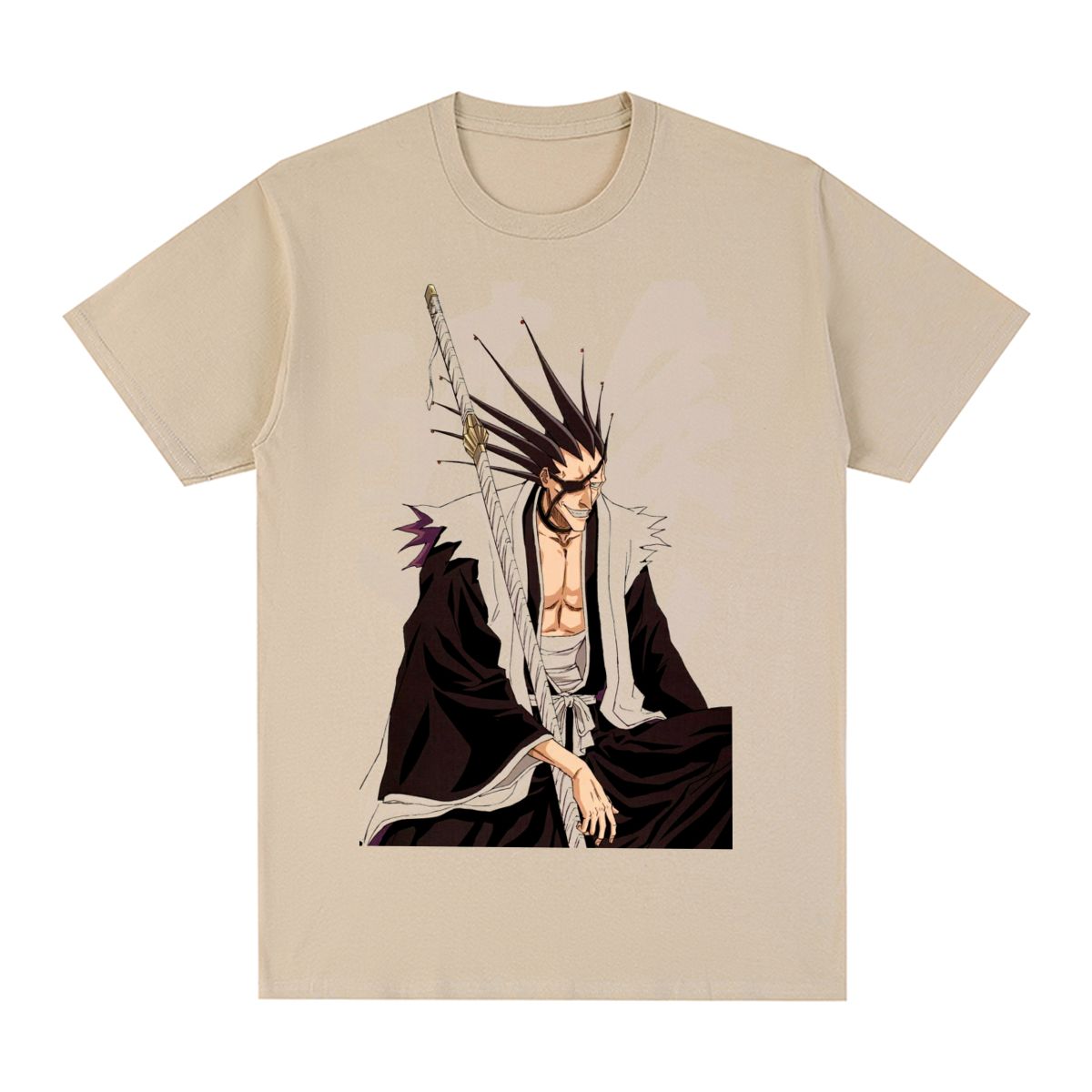

BLEACH Кемпачі Заракі Вінтажна футболка Аніме Графіка Панк Харадзюку Одяг Бавовна Чоловіча Футболка Нова Футболка Футболка Жіночі Топи L