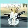 Crystal Glass Car Decor With Ribbon Lucky Fruit For Vehicle Interior Enhancement