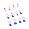 24 Pieces Fake Nail Patch French Nail Art Blue Purple Color Matching Nail Patch Press On Nail Patch