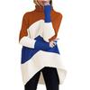 Women's Loose Knitted Star Shape Print Long Sleeve  Sweater Blouse