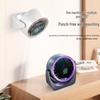 Compact USB Charging Desktop Fan with Digital Display and Wall-Mount Option