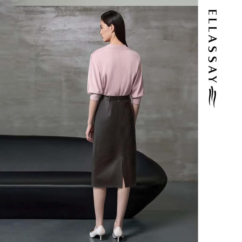 ELLASSAY Asymmetric Petal Sleeve Knit Top
