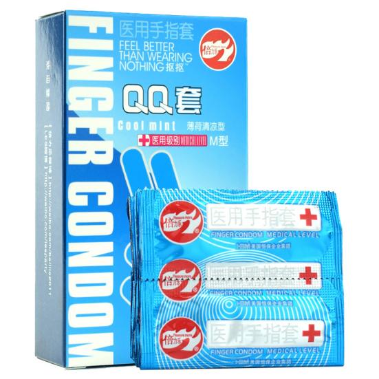 10Pcs Latex Finger Sleeve Condoms Ultra Ribbed Extra Lubricated Sex Products