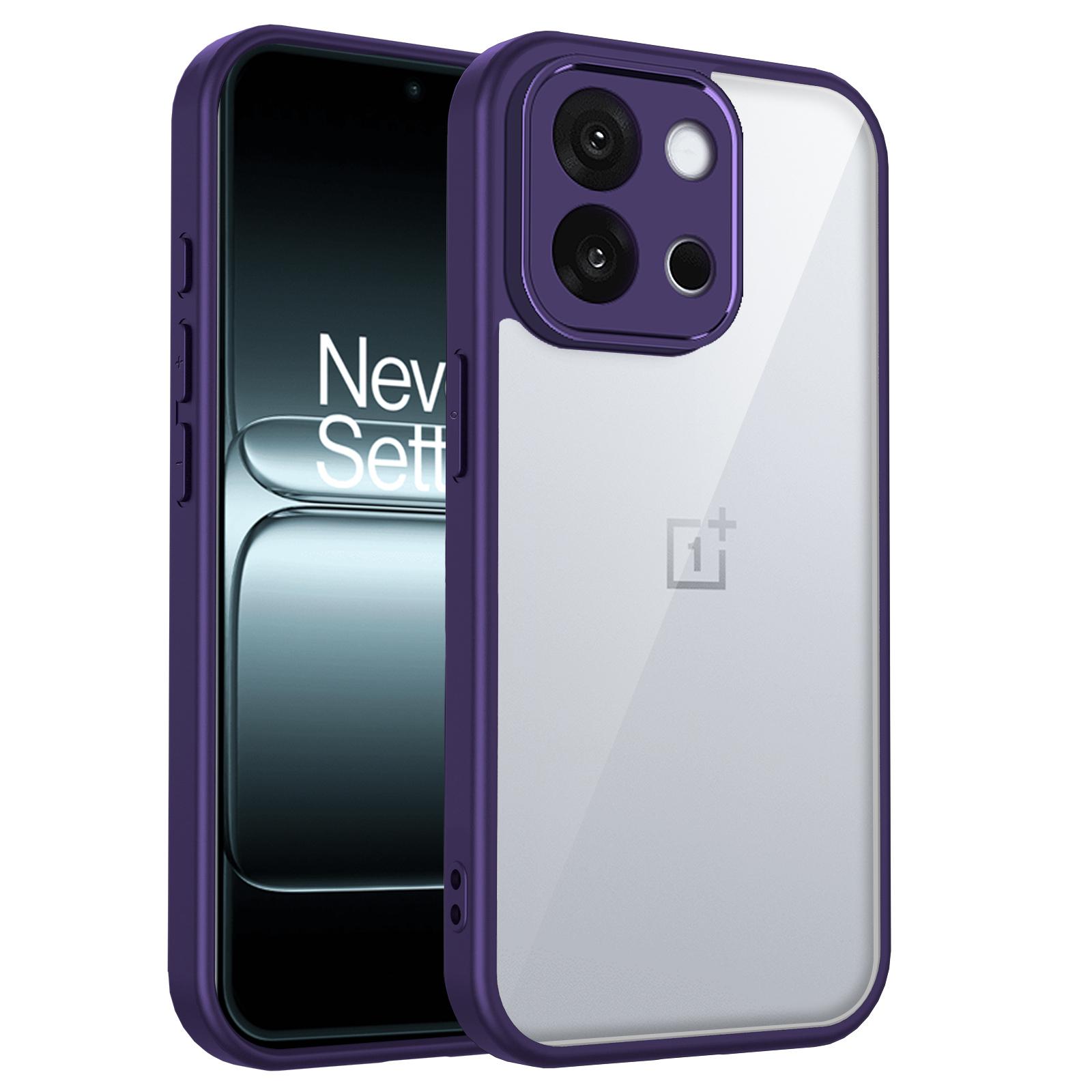 

Oneplus 13T 13S Case Air Cushion Shockproof Silicone Bumper Clear Matte Back Cover Hard Phone Case for Oneplus 13T 13S CPH2723 Pc + tpu&OnePlus 13T фіолетовий