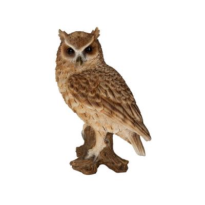 Ubia Zwergohreule auf einem 12 x x 17 Garten-Spix-Baumstumpf, 8,4 cm, Figur, Tier, Dekor, Vogel, H14106-1
