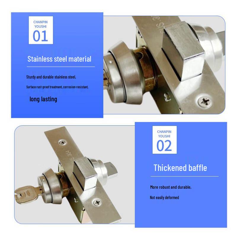 GMP Aluminum Alloy Framed Double-Sided Door Lock