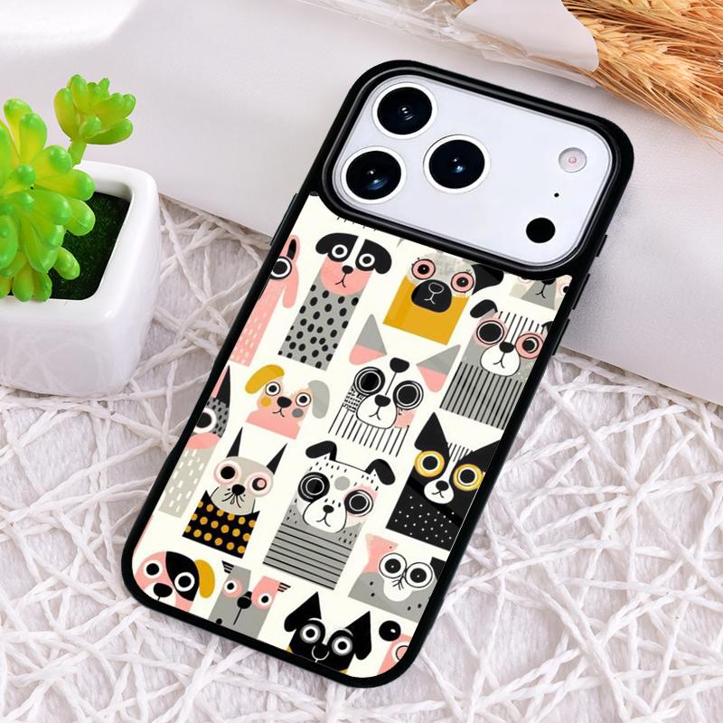 

Cute Dog Puppy Collage Phone Case for iPhone 17 Air 16 15 11 12 14 13 Pro Max Shockproof Cover iPhone 14