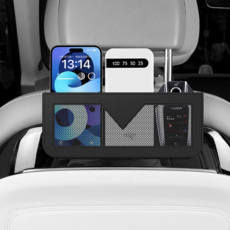Car Storage Bags In-car Mobile Phone Bags Adhesive Multi-functional Mesh Bags Storage Hanging Bags Car Storage Box Products