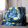 1Pc Starry Night Sky Flannel Blanket, Soft And Comfortable, Casual Warm, Camping Travel, Christmas, Halloween Xmas Gift Y1899