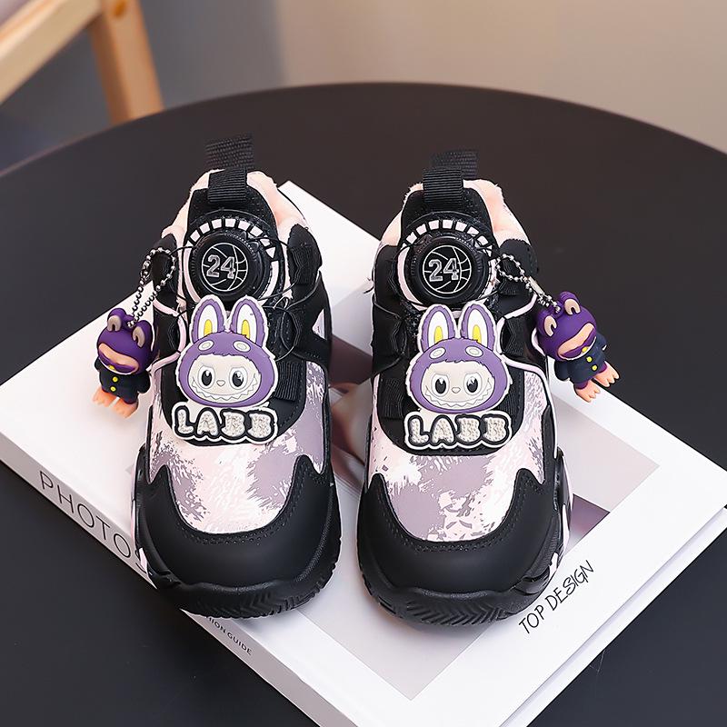 Girls' Waterproof Leather Sports Shoes - 2025 Spring & Autumn Collection - Running & Basketball Sneakers for Medium and Large Children.