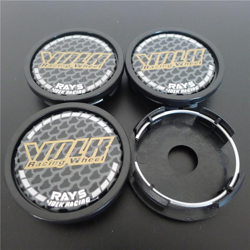 4 Stück 58mm Felgendeckel Nabe für Volk Rays Racing VR 52mm Felgen Abdeckung Logo Emblem Abzeichen Auto Styling Zubehör