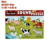 Montessori Animal Sound Puzzle Wooden Toy Baby Animal Sound Matching Cognition Sensory Game Early Skills Development CreativeToy