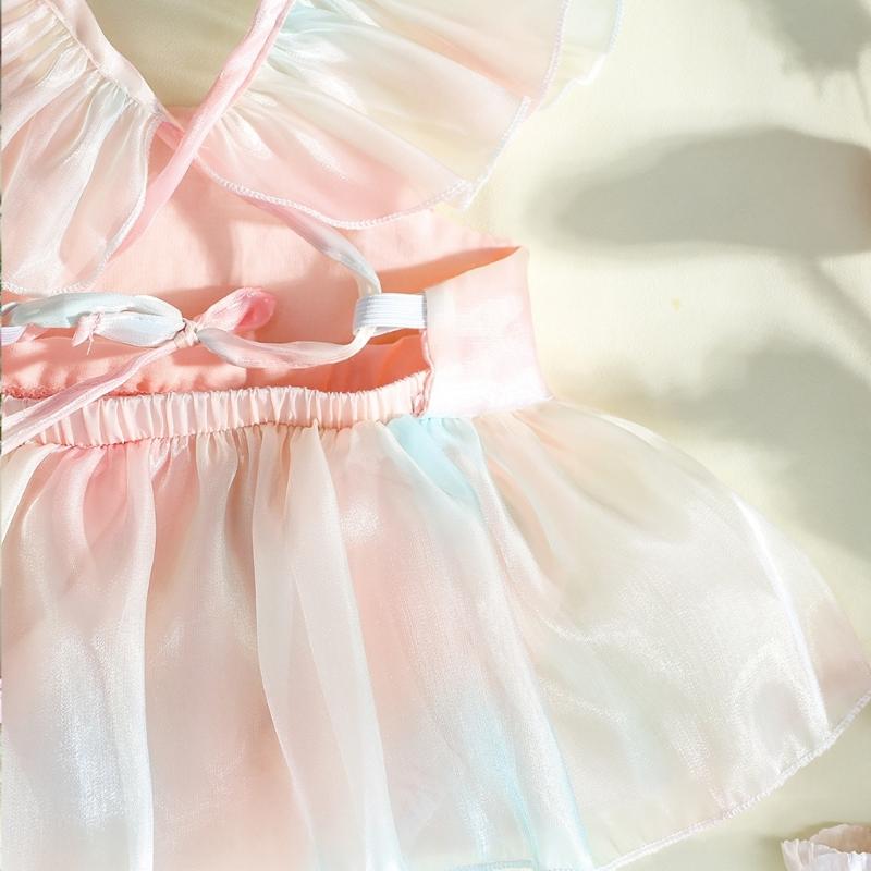 Kleinkindkleid und Schleifen-Haarband Foto-Bekleidungsset Fotoshooting-Requisiten Neugeborenen-Partygeschenke Baby-Fotografie-Kostüm