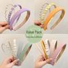 Sponge Headband & Pearl Hair Clip Set for Women – Versatile Summer Hair Accessory for Face Washing & Styling