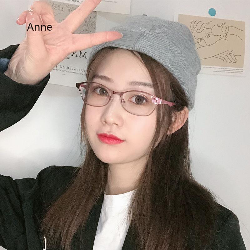 Women Anti-blue Light Reading Glasses Pink Purple Full Frame Presbyopia Computer Glasses Prescription Eyewear Diopter 0 To +4.0