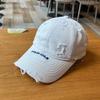 Couple retro old ripped baseball hat men's and women's tide street personality versatile soft top sunshade cap