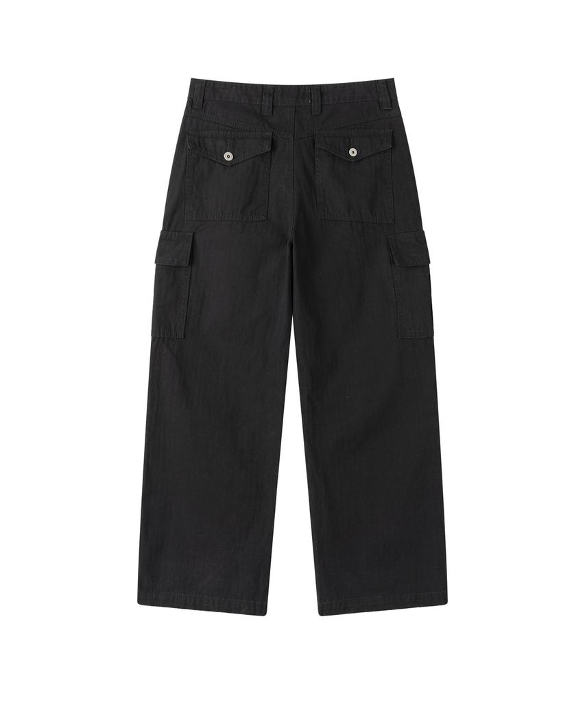 Leondi Chevron Field Cargo Pants - Black