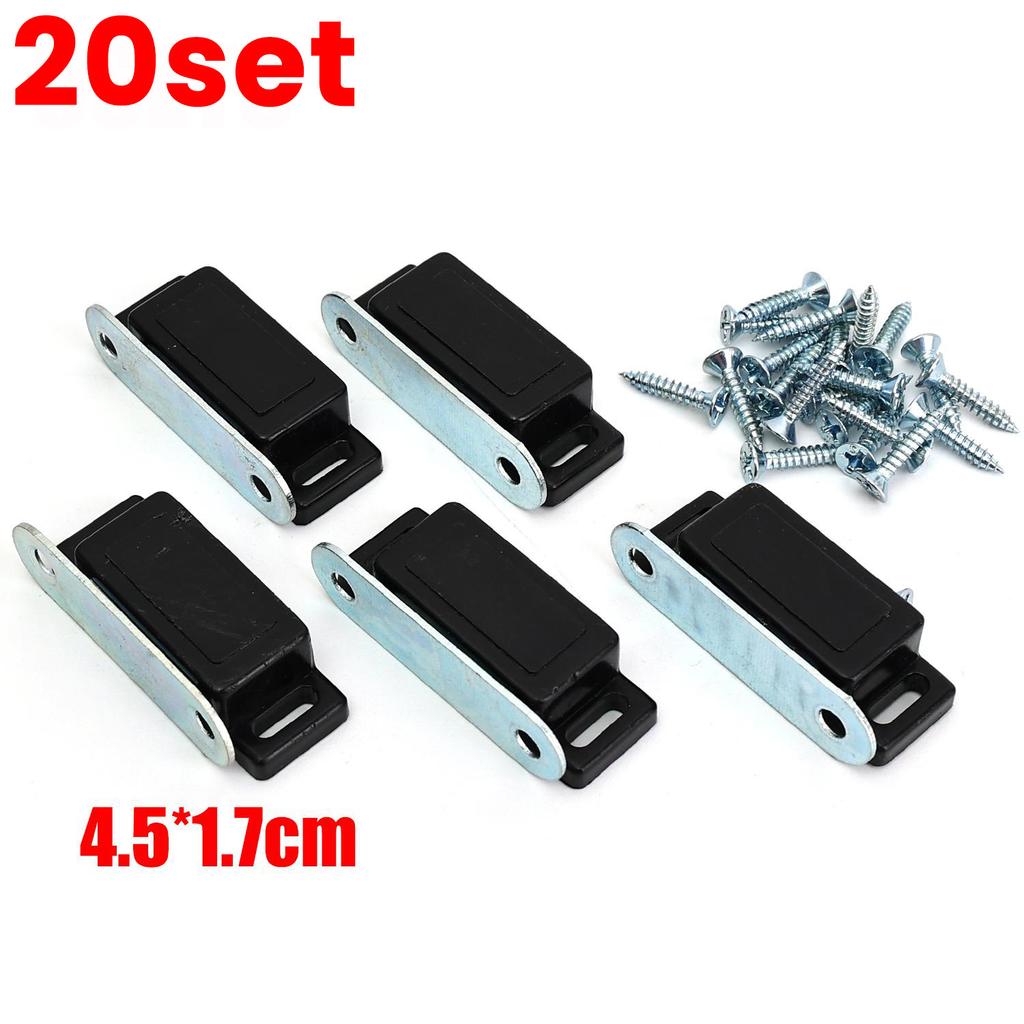 Kitchen Magnetic Cabinet Door Catch with Mounting Screw Furniture Cupboard Drawer Closures Latches Magnet Snap Door Lock Catches