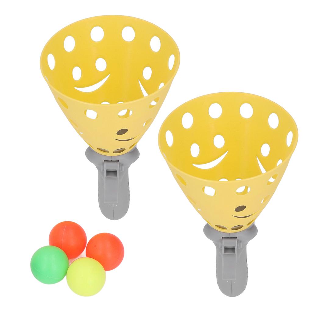 2Pcs Double Catapult Butt Ball Outdoor Sports Children Elastic Catapult Ball Toy Parent Child Interactive Toys