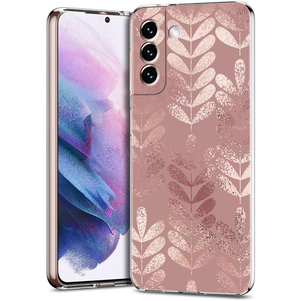 Gold Rose Love Heart Phone Case For Samsung Galaxy S24 Ultra S23 FE S22 S20 S21 5G S10 S9 Plus S10E S8 Soft Silicone Clear Cover