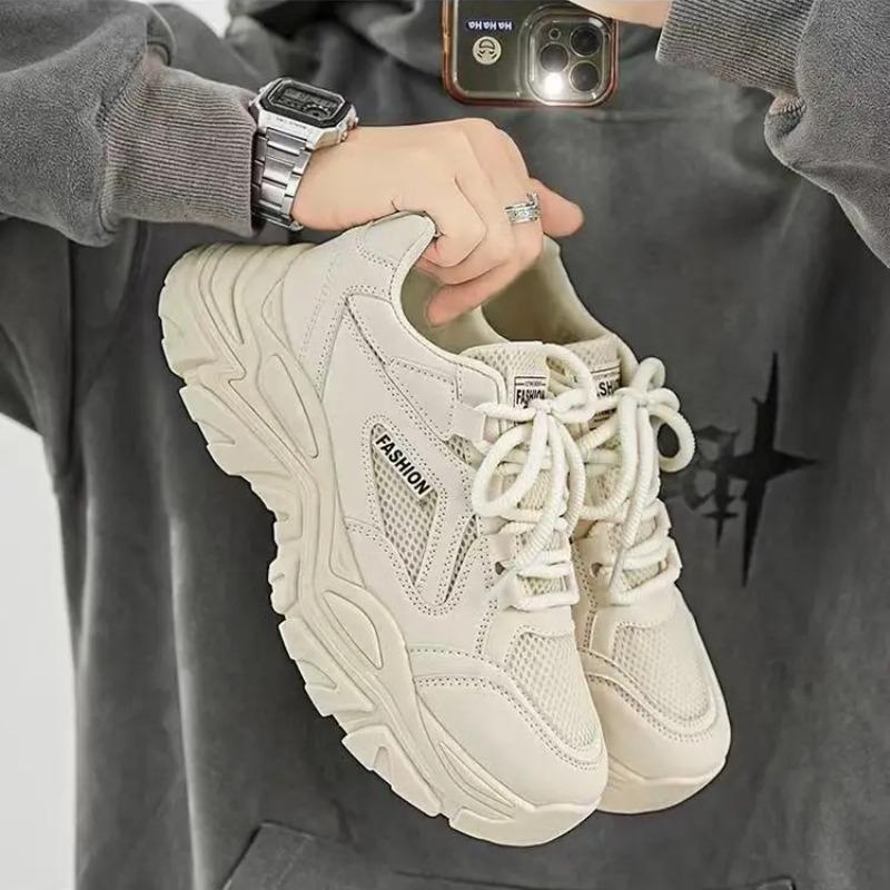 Shoes for Men New Breathable Casual Shoes Fashion Platform Sneakers Laced Vulcanized Shoe Thick-soled Dad Shoes Tenis Masculino