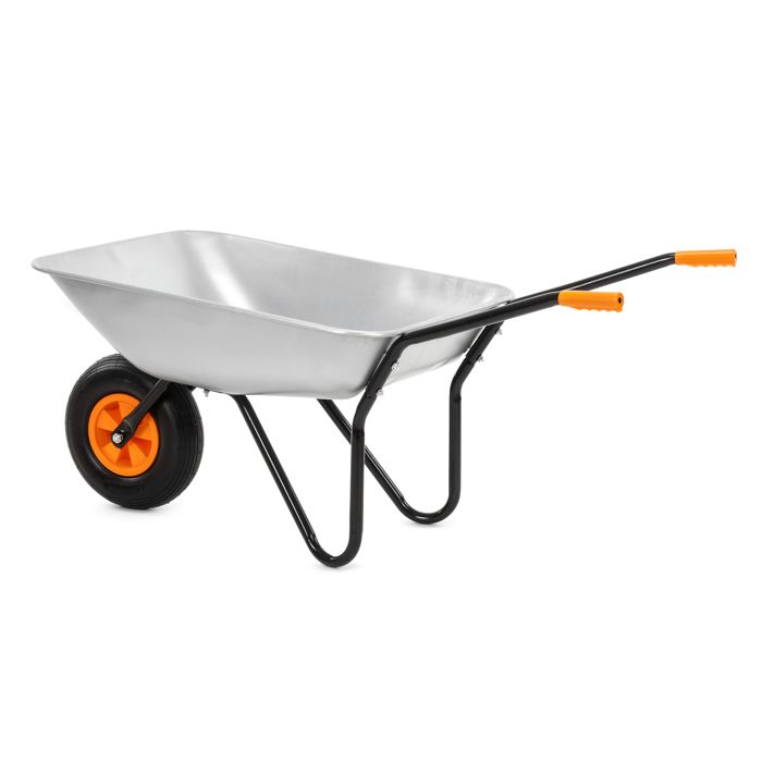 Carriola da giardino - SPRINGOS - GA0256 - 120 L - Acciaio zincato - Ruota pneumatica - 100 kg