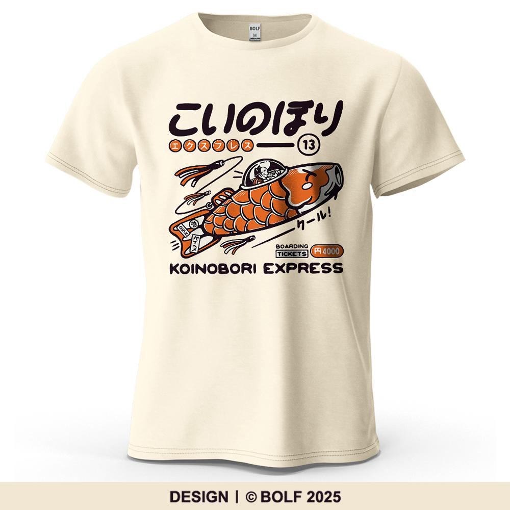 

Koinobori Express Printed Men s T-Shirt 100% Cotton Oversized Harajuku Graphic Tees for Women Tops Tees Casual Streetwear 5XL різнокольоровий