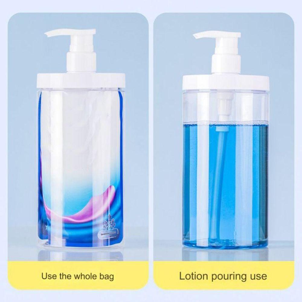 Wide Mouth Pump Bottle Dispenser Clear Storage Bottle  for Shampoo Conditioner Lotion