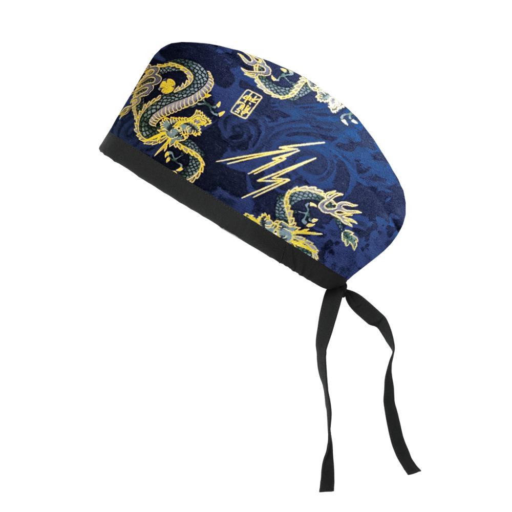 Adjustable Cotton Surgical Cap with Cartoon Print for Women and Men