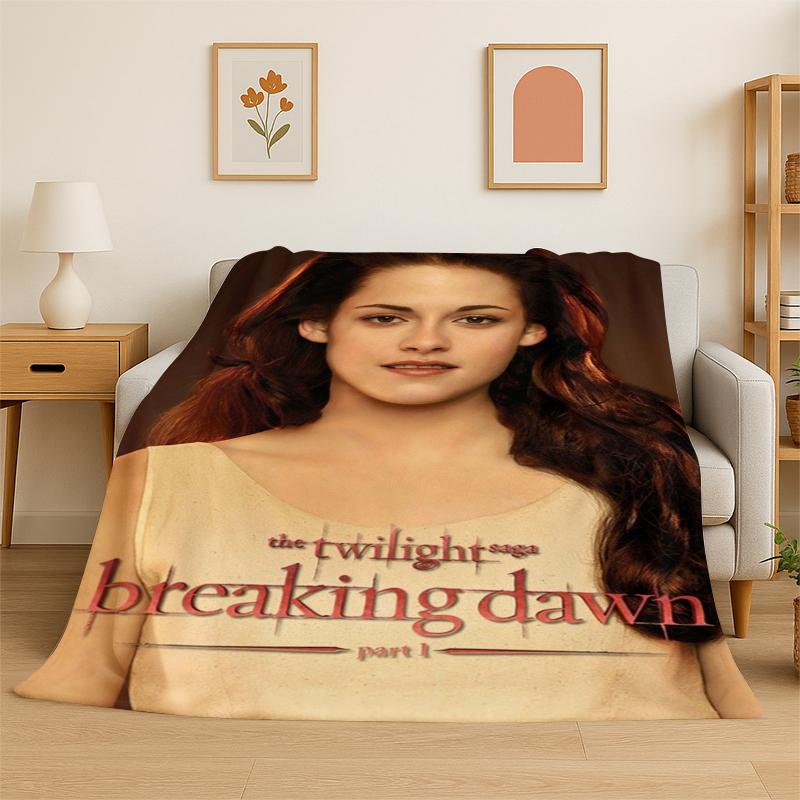 

Classic Twilight Saga Edward Bella Flannel Blanket Soft Warm Throw Blanket for Bedroom Living Room Bed Travel Camping Picnic 75x90cm