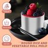 Edelstahl 7,6CM Mousse Ring Kreisform Kuchenringe zum Backen Runde Kuchenringformen Gebäckwerkzeuge mit Drücker und Heber