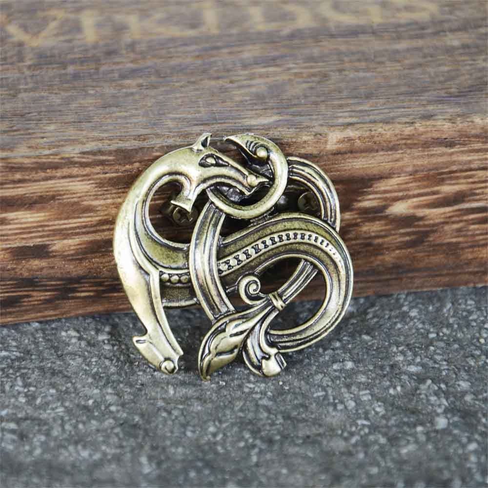 1Pcs Norse Dragon Legendry Sweden Scandinavian Viking Brooches Knots Jewelry Vintage Brochers For Women Men