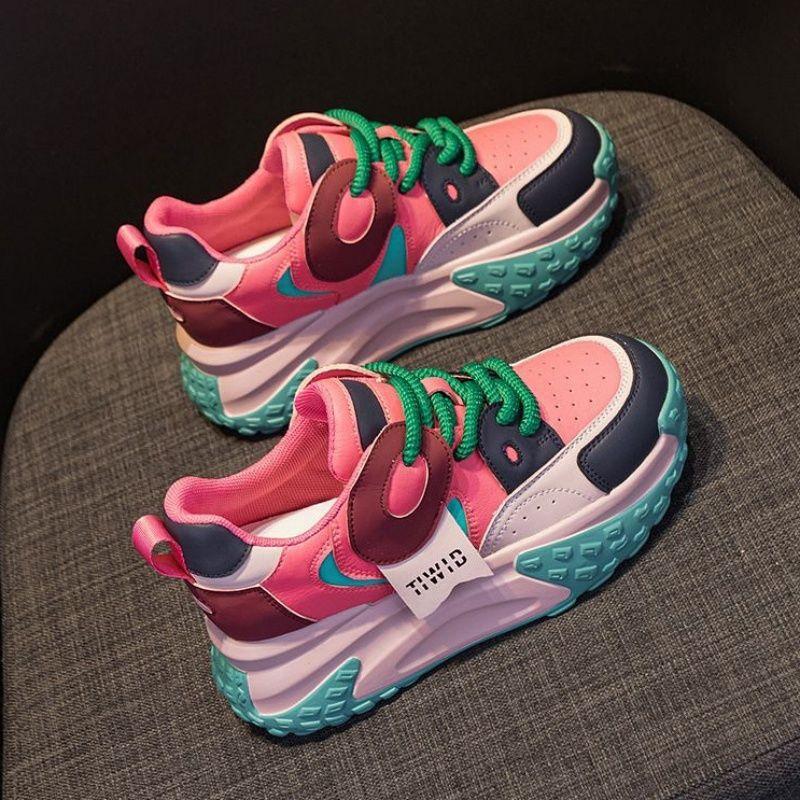 Carmine Women's New Spring Light Color Matching Platform Versatile Sports Shoes