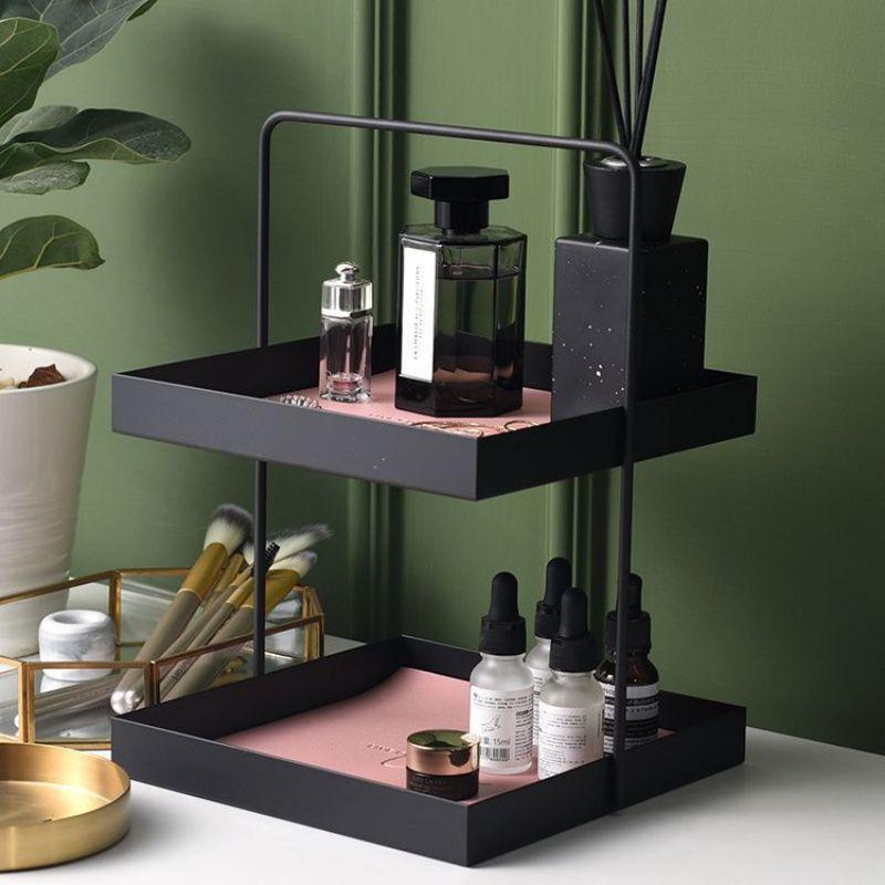 Double Layer Jewelry Box Organizer Jewelry Display Cosmetics Fruit Tray Storage Rack Jewelry Boxes and Packaging