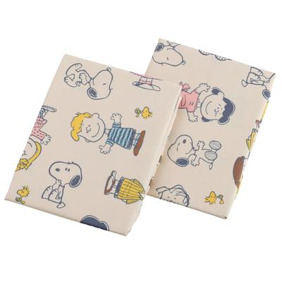 Nishikawa Snoopy Nap Blanket Cover Set for Kindergarteners Comforter Cover and Mattress Cover with Zipper Closure and Name Tag (2-Piece Set) (Regular