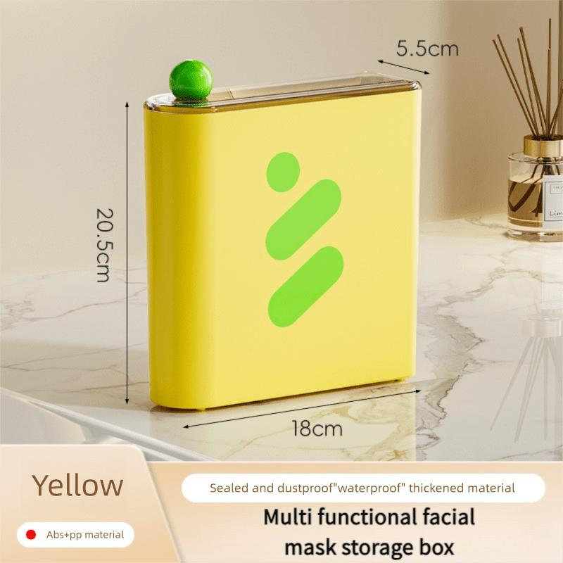1PC Mask Storage Box Home Refrigerator Storage Box with Lid Desktop Storage Bin Cosmetic Dressing Table Mask Box