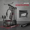 Weights Machine, Multi Gym with 45kg Weight Stack, Compact Home Gym Leg Press Machine for Full Body Training