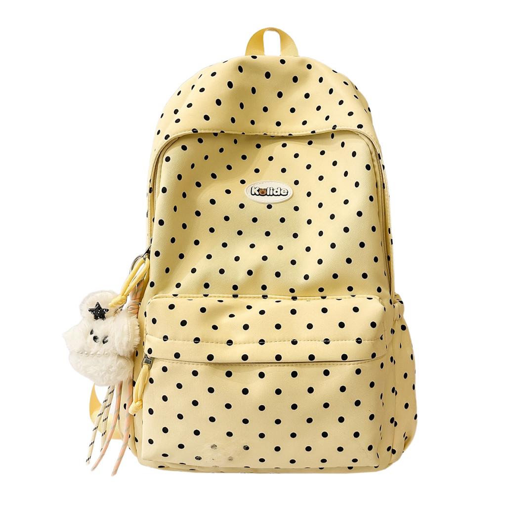 Schoolbag backpack Korean simple polka dots sweet wind early high school students commute light burden student backpack