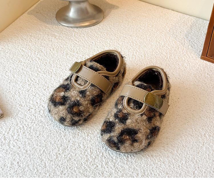 Plüschgefütterte Winter-Mokassins für Mädchen - Warme Baumwoll-Outdoor-Schuhe für kleine Mädchen