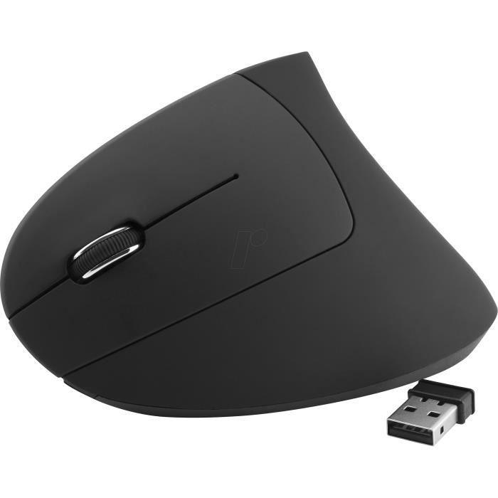 Souris Sans Fil - MEDIARANGE - MROS233 - Verticale - Gaucher - Noir